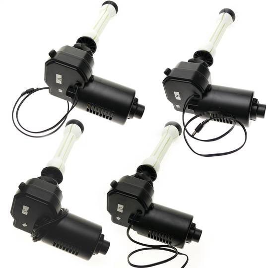 Kit de 4 enrolladores motorizados de fondos de estudio fotográfico con fijación a pared