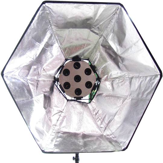Sześciokątna żarówka ciągła 455W z softboxem