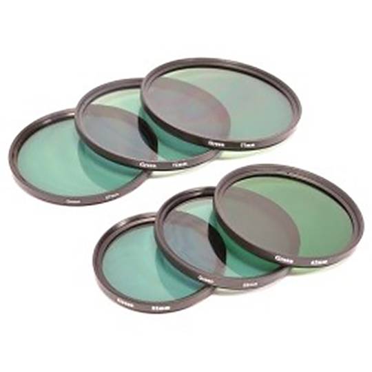 Green photography lens filter 72 mm