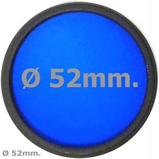 Filtro fotografia azul para objetivo de 52 mm
