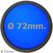 Blaue Foto-Objektiv-Filter 72 mm