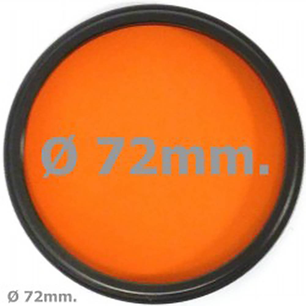 Filtre fotografia taronja per objectiu de 72 mm