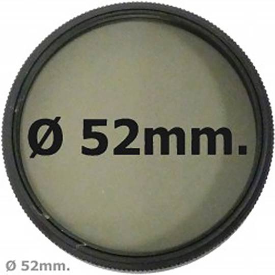 Filtro fotografia CPL polarización circular para objetivo de 52 mm