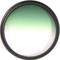 Filtro de fotografia cor gradual verde para lente de 67 mm