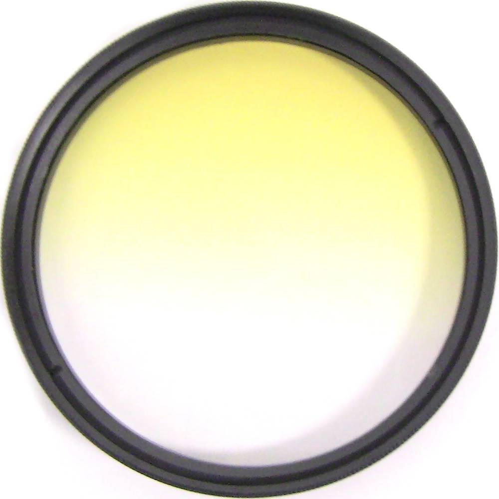 Filtro de fotografía color gradual amarillo para objetivo de 62 mm