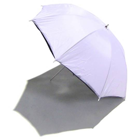 Translucent white diffuser umbrellas with black base 80 cm