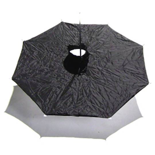 Translucent white diffuser umbrellas with black base 80 cm