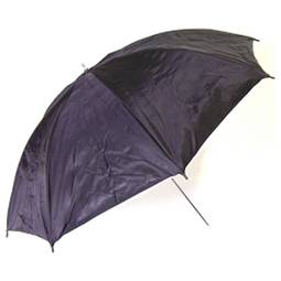 Srebrny parasol odblaskowy z przezroczystą białą podstawą o długości 104 cm