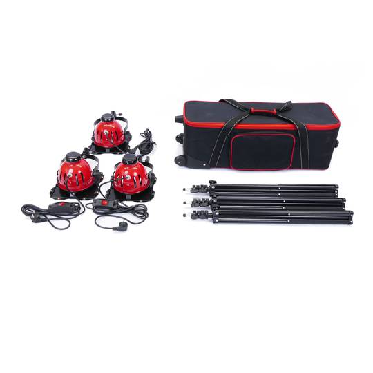 Kit de iluminación de estudio fotográfico con 3 focos de luz continua de 800W