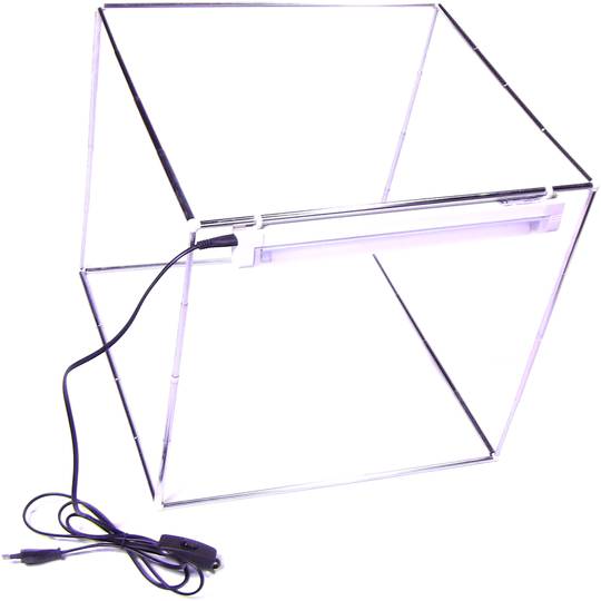 Studio fotograficzne 44 cm z 1 lampą 8 W.