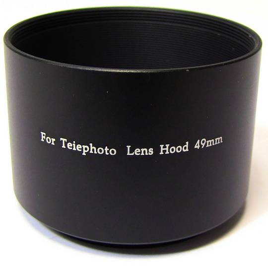 Parasol telefoto para objetivo de 49mm