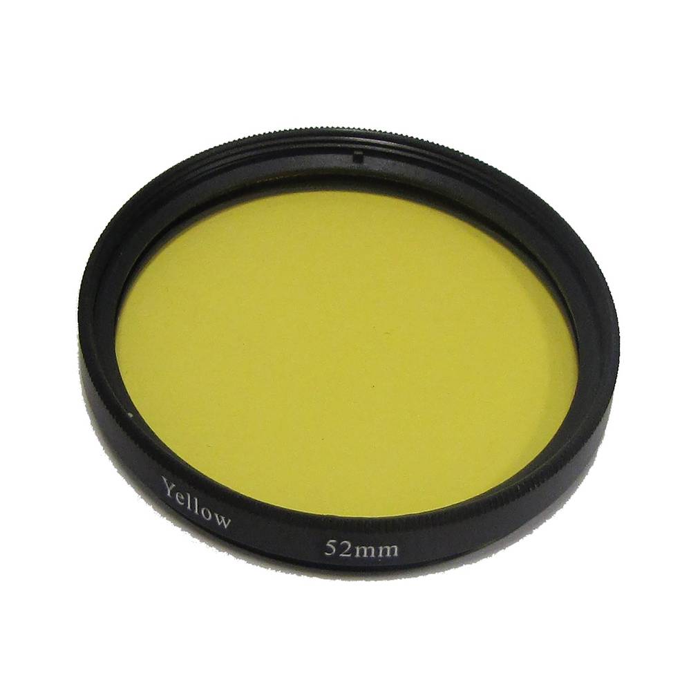 Filtro de fotografia amarelo para lente de 52 mm