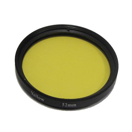 Filtro de fotografia amarelo para lente de 52 mm