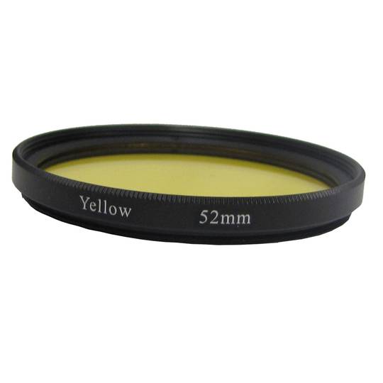 Filtro de fotografia amarelo para lente de 52 mm