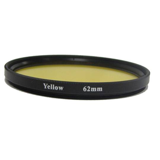 Filter photography yellow 62mm lens