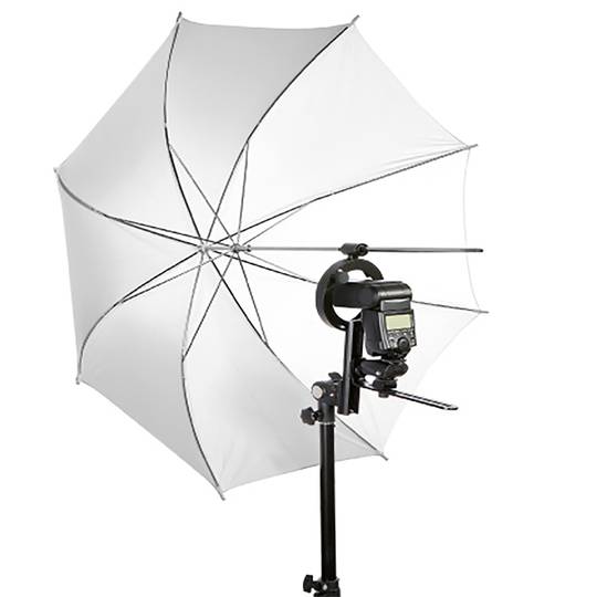 Fijación 1 flash a softbox o paraguas