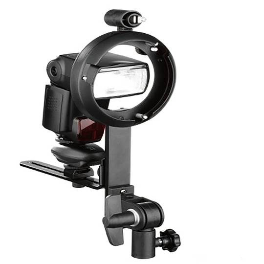 Fijación 1 flash a softbox o paraguas