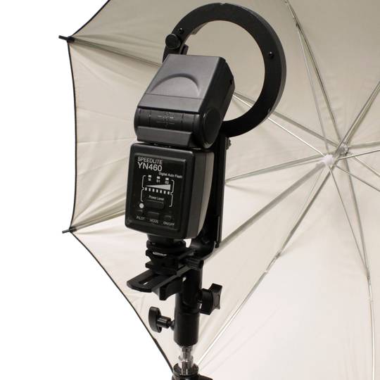 Fijación L-flash a softbox o paraguas