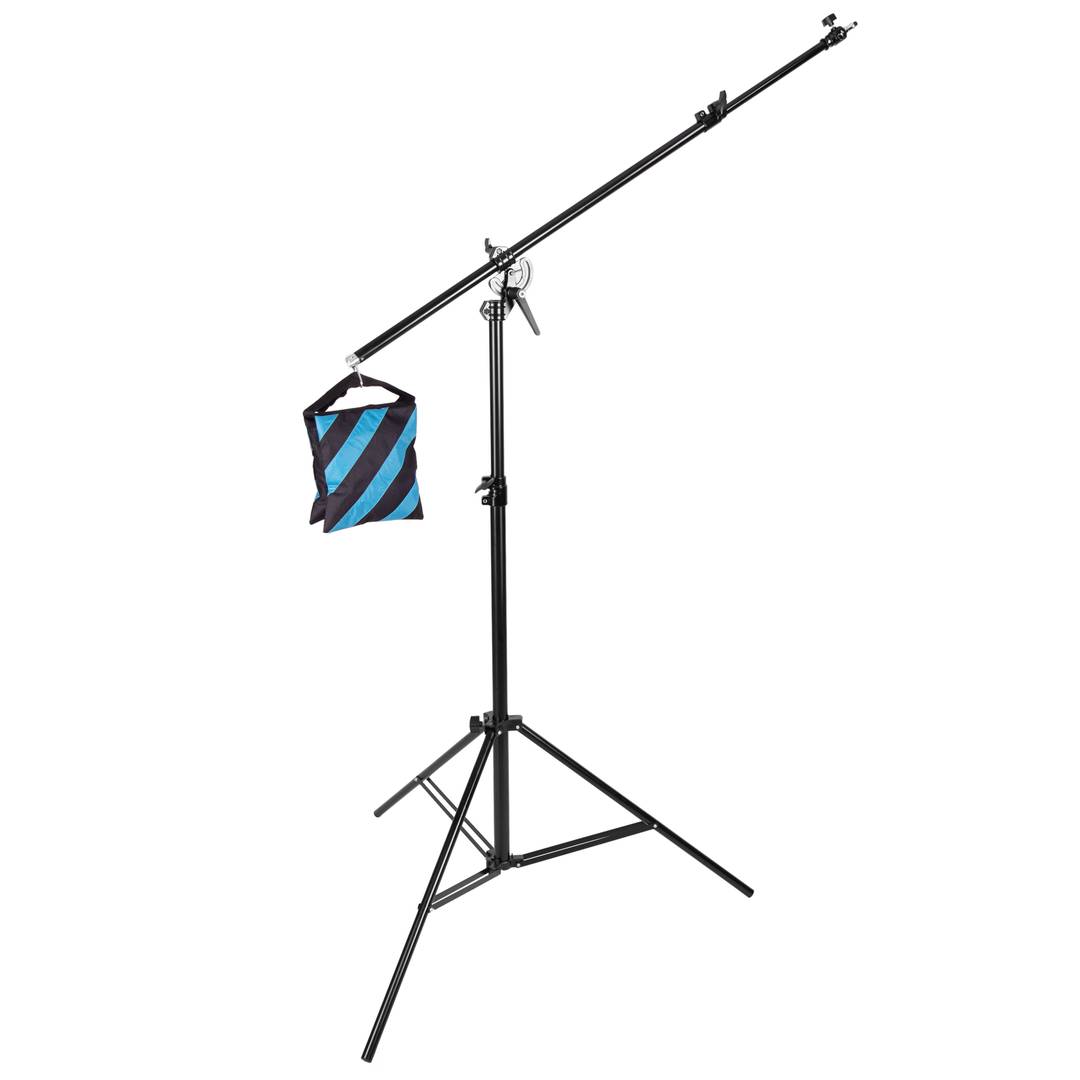 Suport per focus d'estudi fotogràfic de 400 cm de 3 seccions tipus girafa