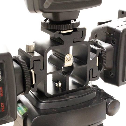 Amarre para fixação sapato guarda-chuva e flash quadrado triplo