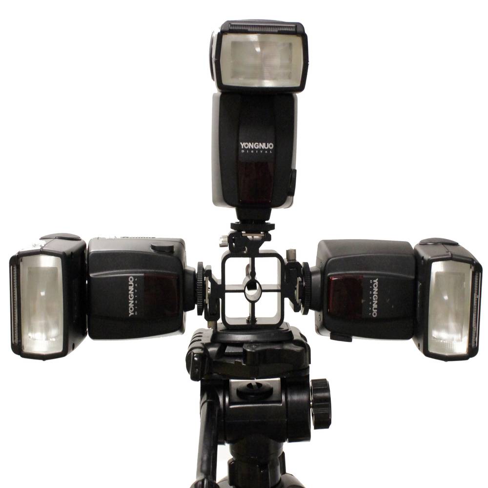 Amarre para fixação sapato guarda-chuva e flash quadrado triplo