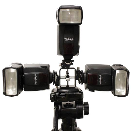 Amarre para fixação sapato guarda-chuva e flash quadrado triplo