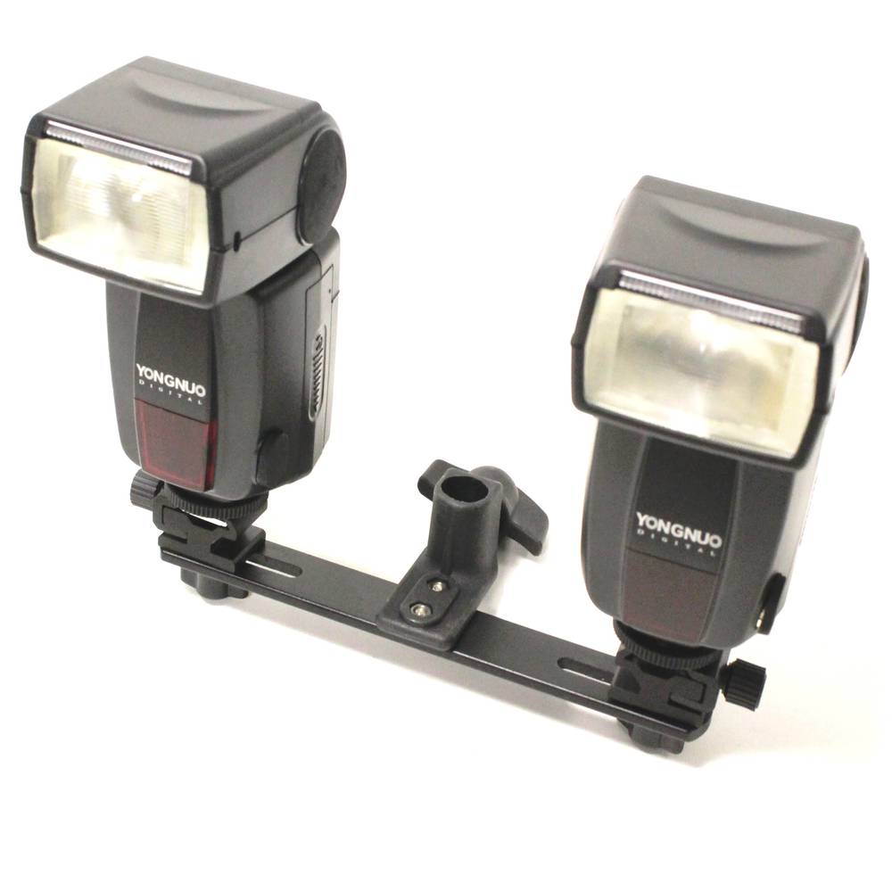 Fijación para 2 flash speedlite con brazo orientable de 450mm