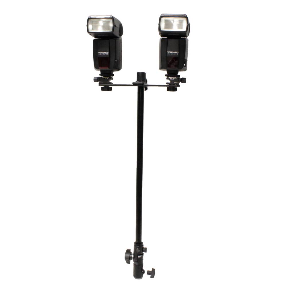 Fijación para 2 flash speedlite con brazo orientable de 450mm
