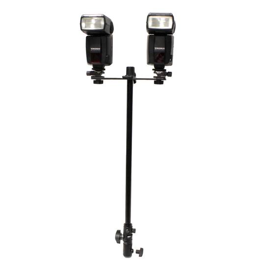 Fijación para 2 flash speedlite con brazo orientable de 450mm