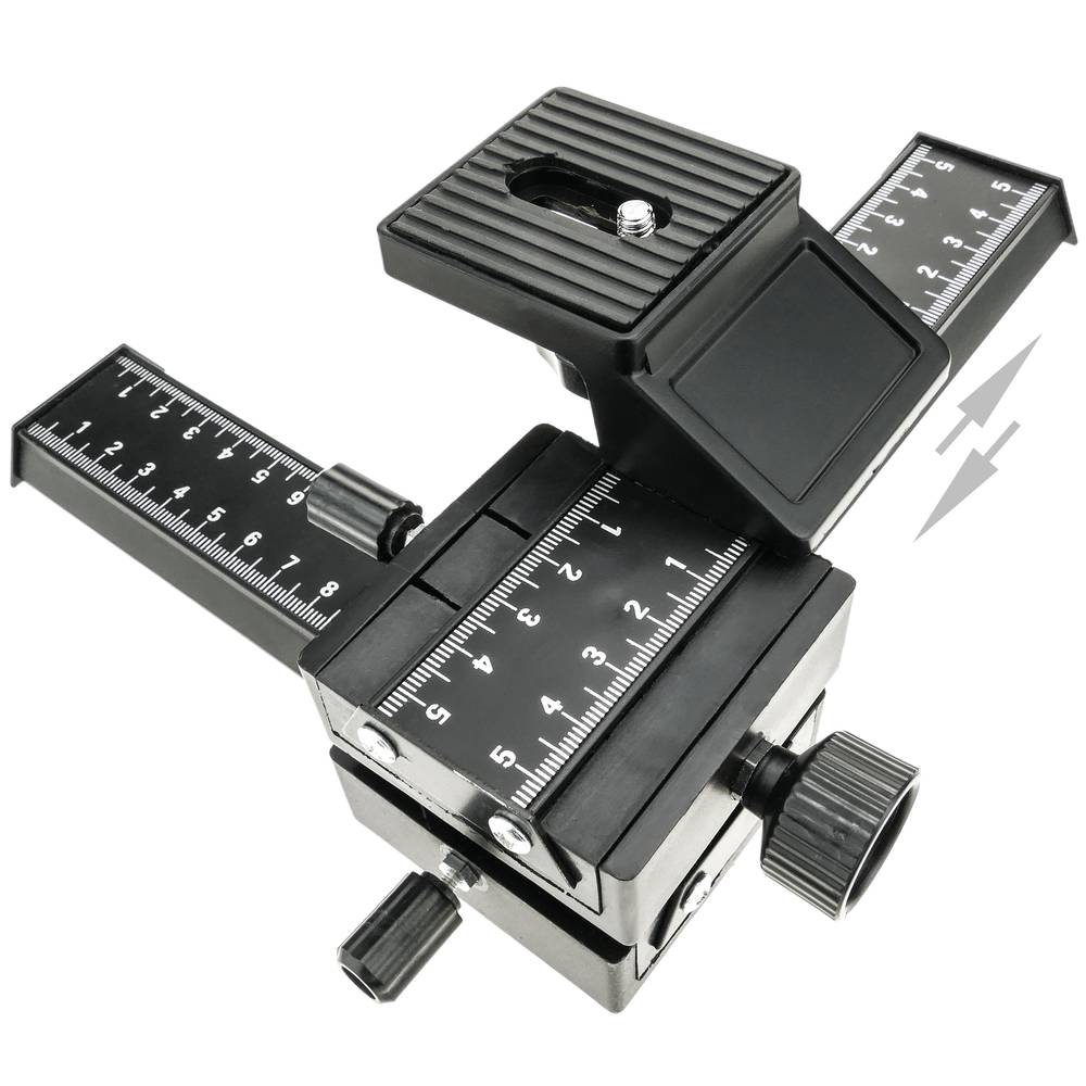 Riel deslizante de enfoque macro para cámara fotográfica digital DSLR 1/4