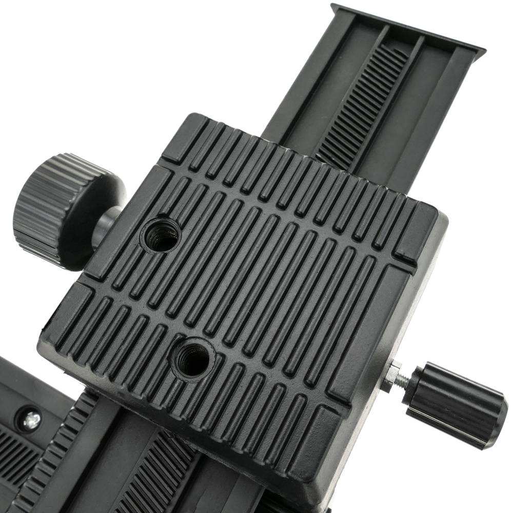 Riel deslizante de enfoque macro para cámara fotográfica digital DSLR 1/4