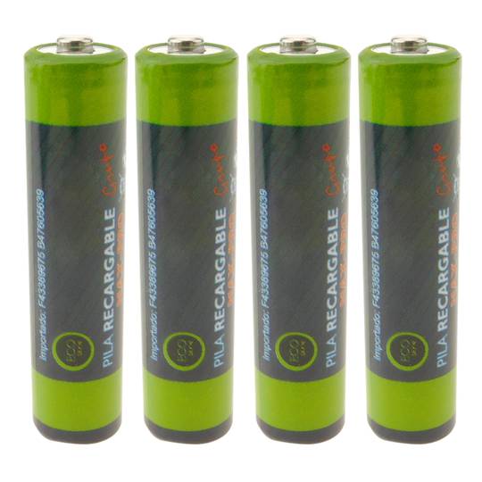 NiMH ricaricabile 1.2V 1100mAh AAA R03 (4 unità)