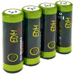 Batteria ricaricabile NiMh 1.2V 2700mAh AA R6 (4 unità)