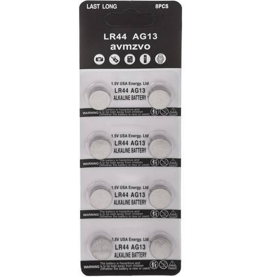 Pila de botón LR44 AG13 1.5V paquete de 5 unidades