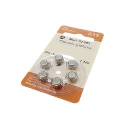 A13 batterie per apparecchi acustici pacchetto zinco-aria di 6 unità