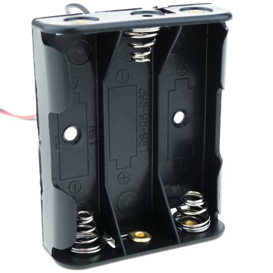 compartimento das pilhas 3 AA 1.5V LR6