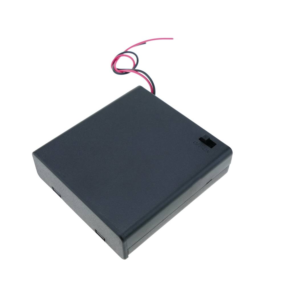 Titulaire dans la case pour 4 AA LR6 1.5V avec interrupteur
