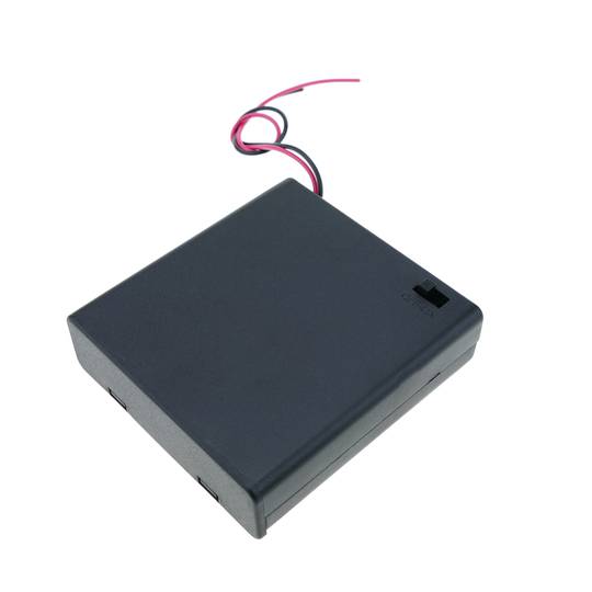 Titulaire dans la case pour 4 AA LR6 1.5V avec interrupteur