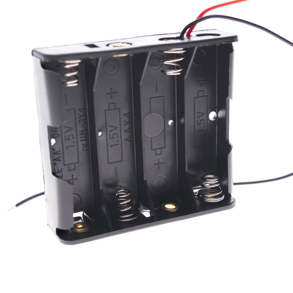 Flachbatteriehalter für 4 AA 1,5V LR6 - Cablematic