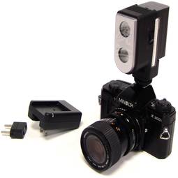 Professionale Torcia 2 LED batteria 300 lux Sony F550