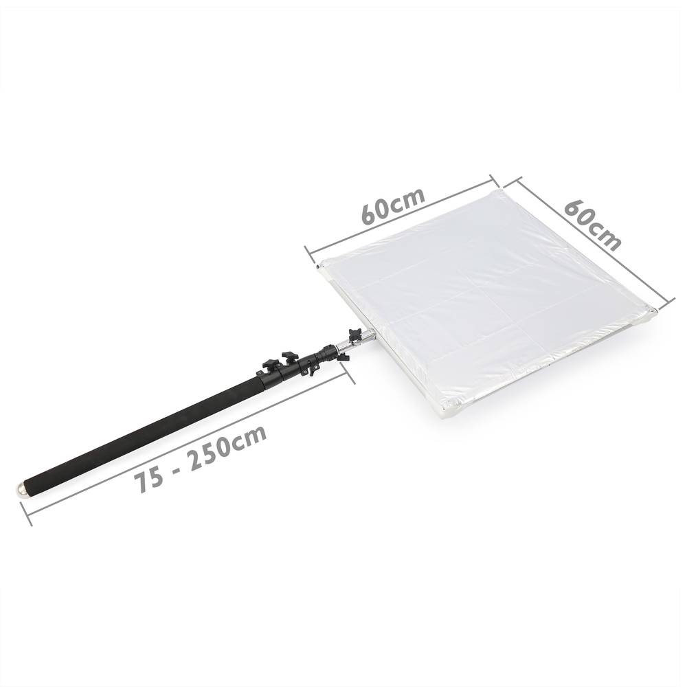 Reflector difusor per a fotografia amb suport de 60x60cm
