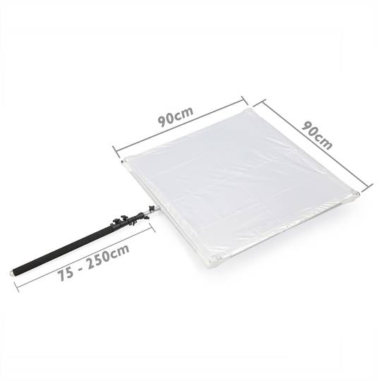 Reflector difusor per a fotografia amb suport de 90x90cm