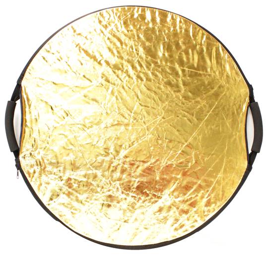 Panneau réflecteur circulaire pour la photographie avec 5 fonctions et avec deux poignées 107cm