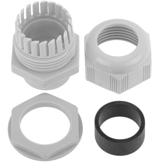 Lichtgrijze PG21 polyamide kabelwartel