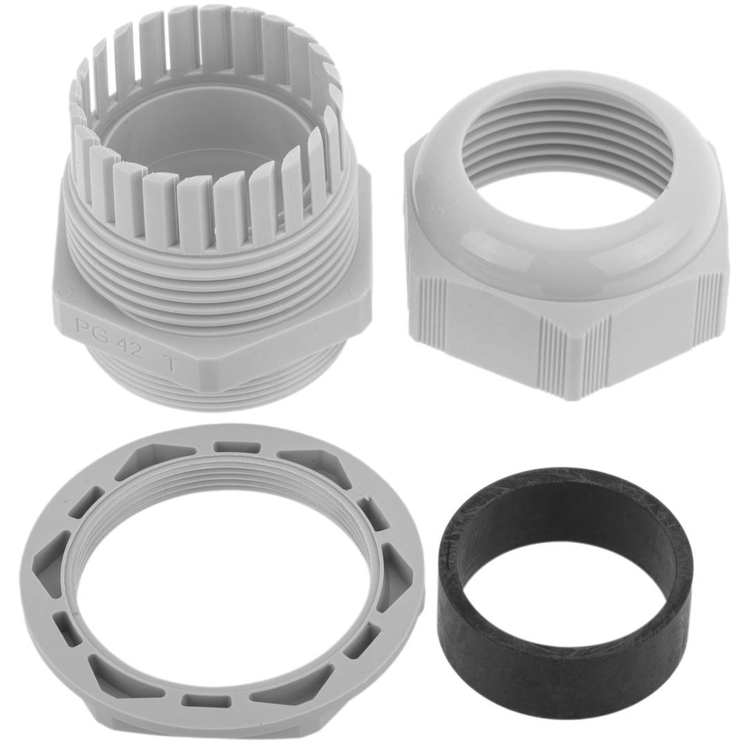 Lichtgrijze PG42 polyamide kabelwartel