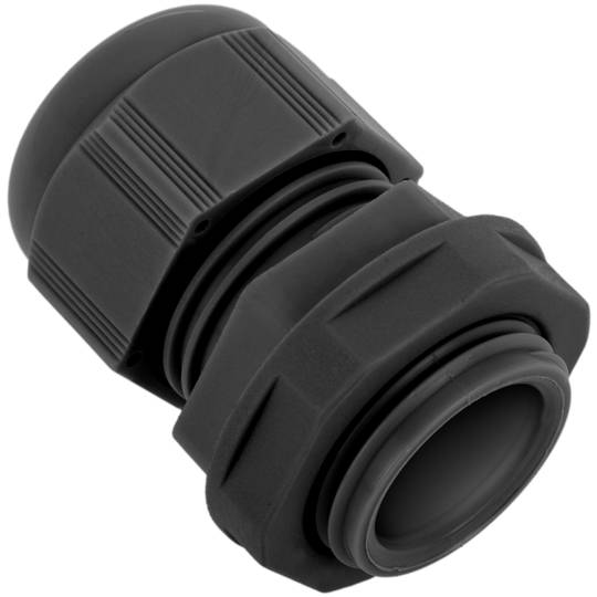 Zwarte PG13.5 polyamide kabelwartel