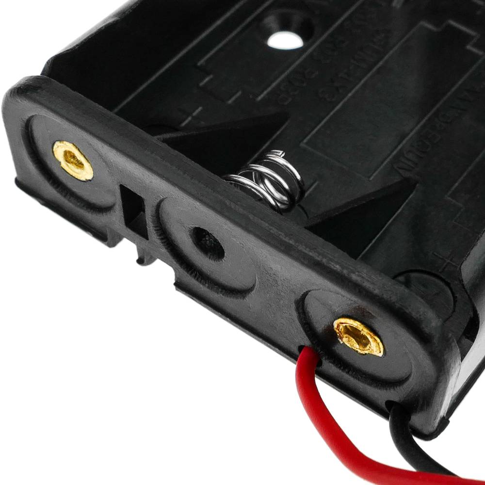 2 Stück Schwarz Tuneway Batteriehalter für 3 x 1,5 V AAA-Batterien 