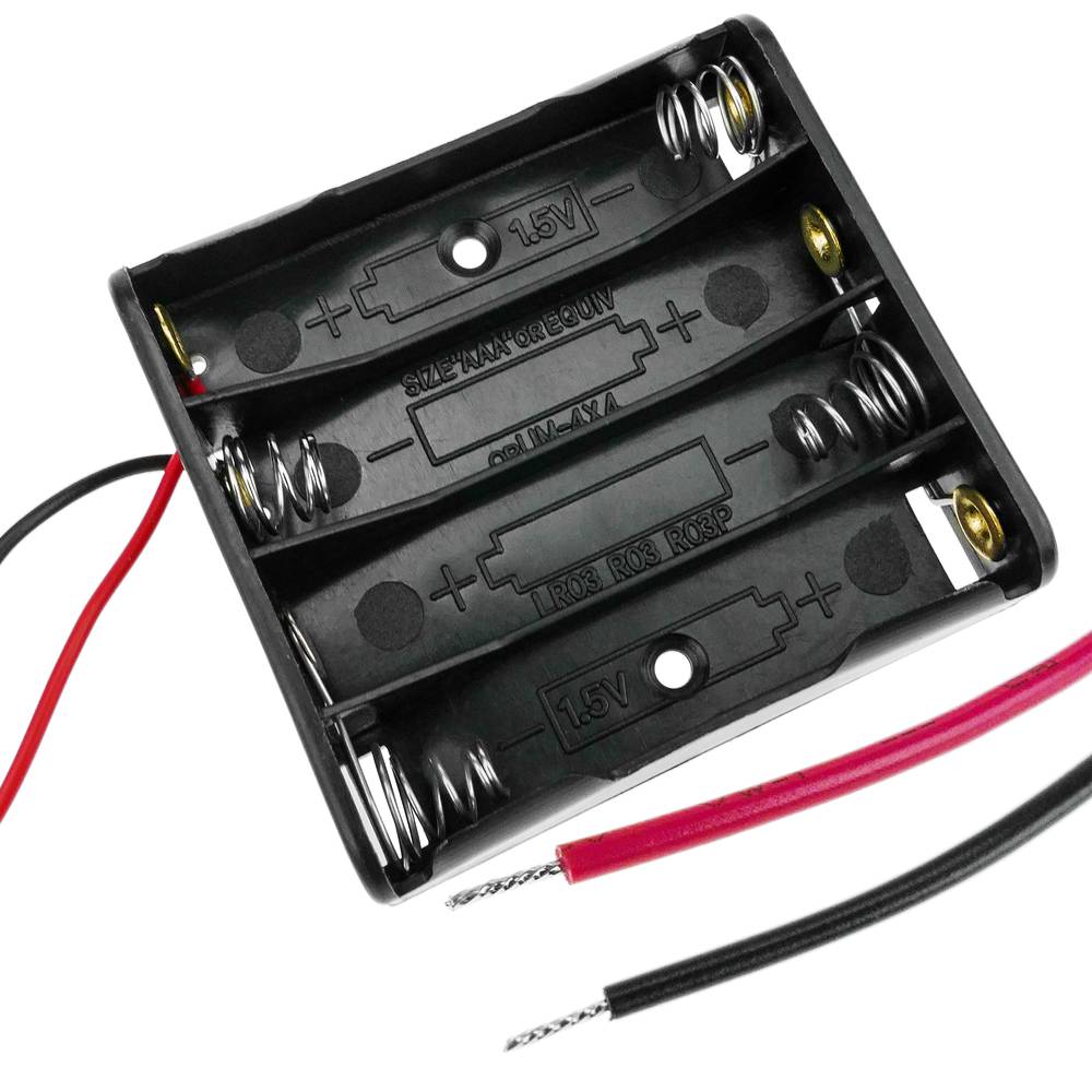 Porta pilas AA caja para baterías de 1/2/3/4 pilas