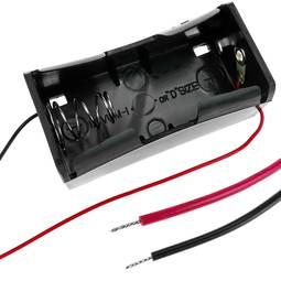 Compartimento das pilhas. Suporte de bateria plano para 1 pilhas D LR20 R20 1.5V