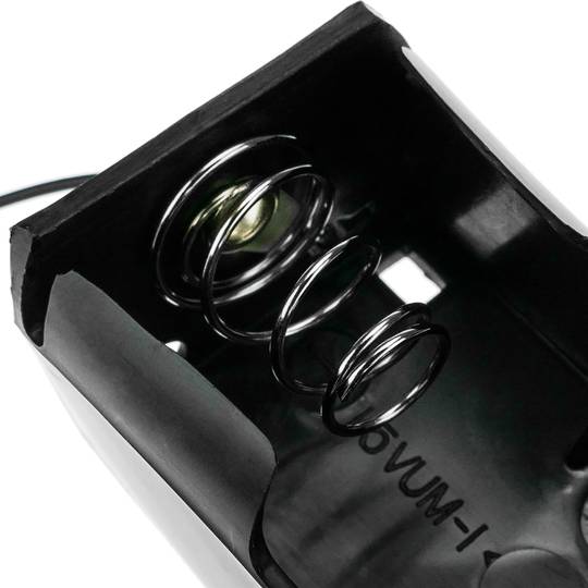 Platte batterijhouder voor 1 D LR20 R20 1,5 V-batterijen